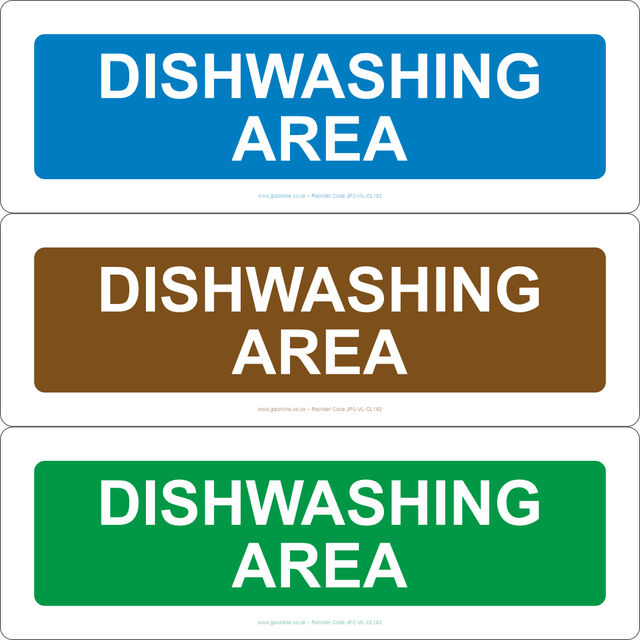 Dishwashing Area Sign - JPS Online Ltd