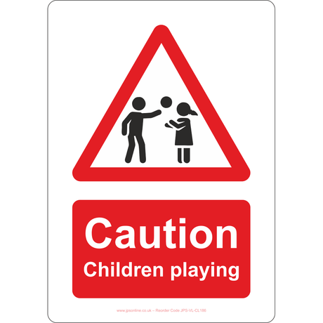 Caution Children Playing Sign - JPS Online Ltd