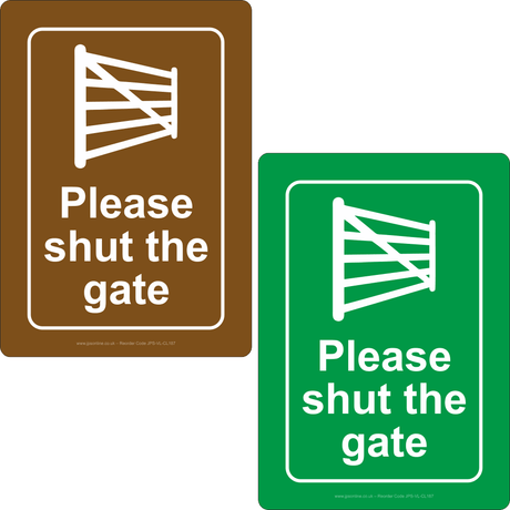 Please Shut The Gate Sign - JPS Online Ltd