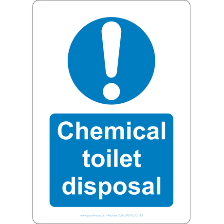 Chemical Toilet Disposal Sign - JPS Online Ltd