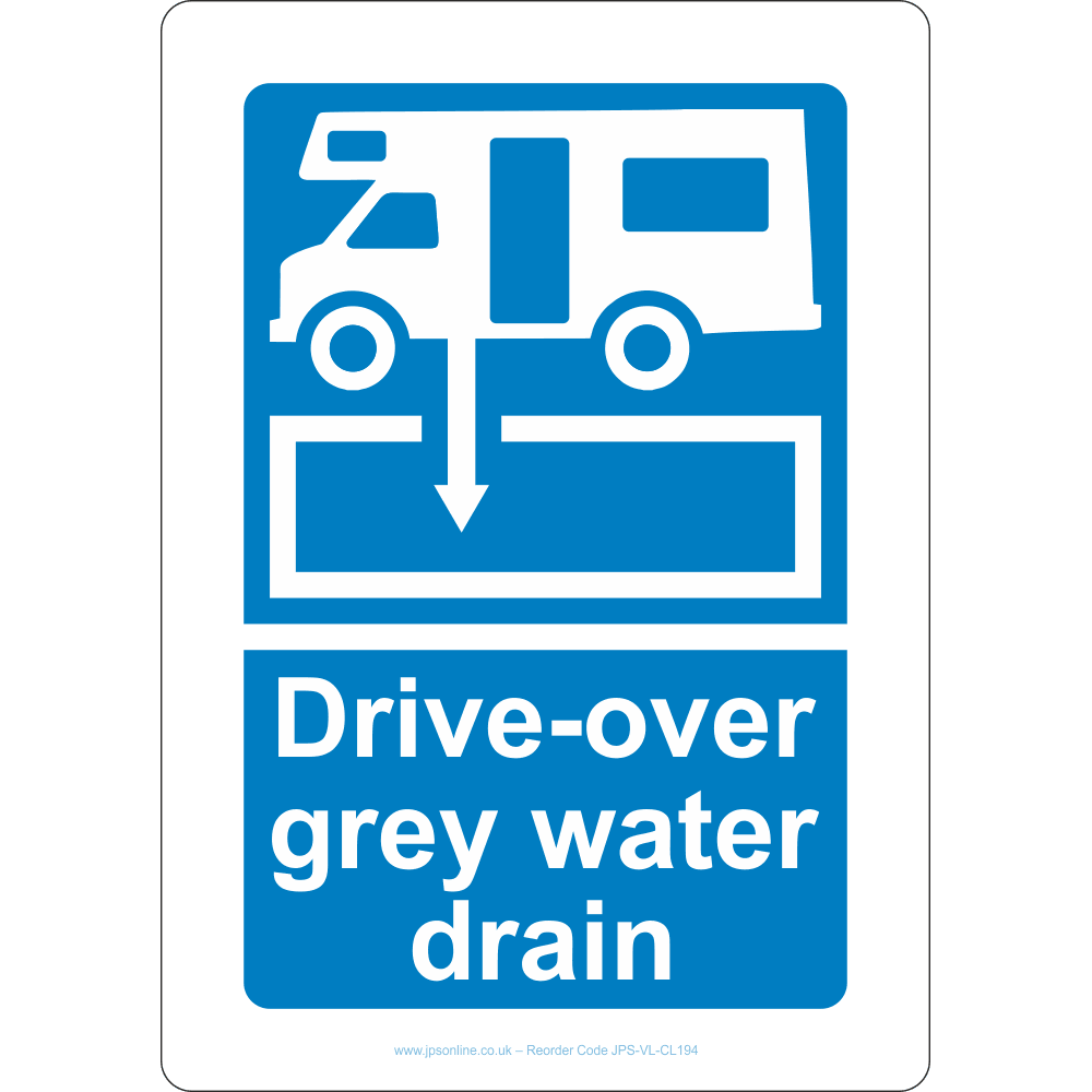 Drive-over Grey Water Drain Sign - JPS Online Ltd