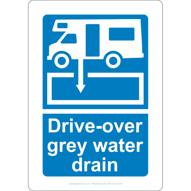 Drive-over Grey Water Drain Sign - JPS Online Ltd