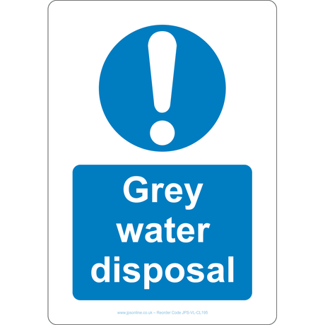 Grey Water Disposal Sign - JPS Online Ltd