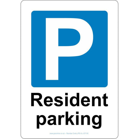 Resident Parking Sign - JPS Online Ltd