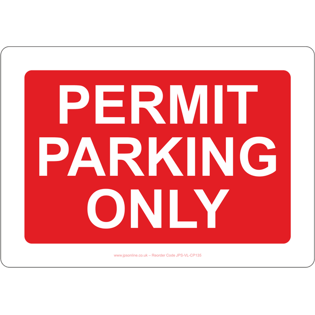 Permit Parking Only Sign - JPS Online Ltd