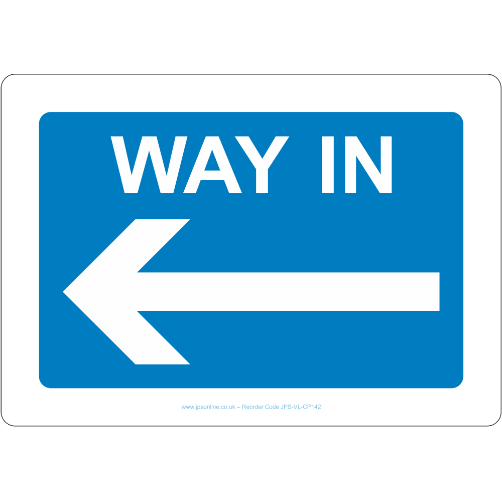 Way In Arrow Left Sign - JPS Online Ltd