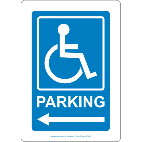 Disabled Parking Arrow Left Sign - JPS Online Ltd