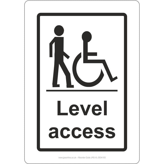 Level Access Sign - JPS Online Ltd