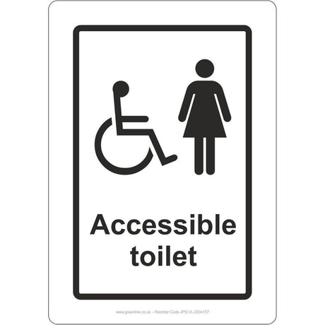 Accessible Toilet 1 Sign - JPS Online Ltd