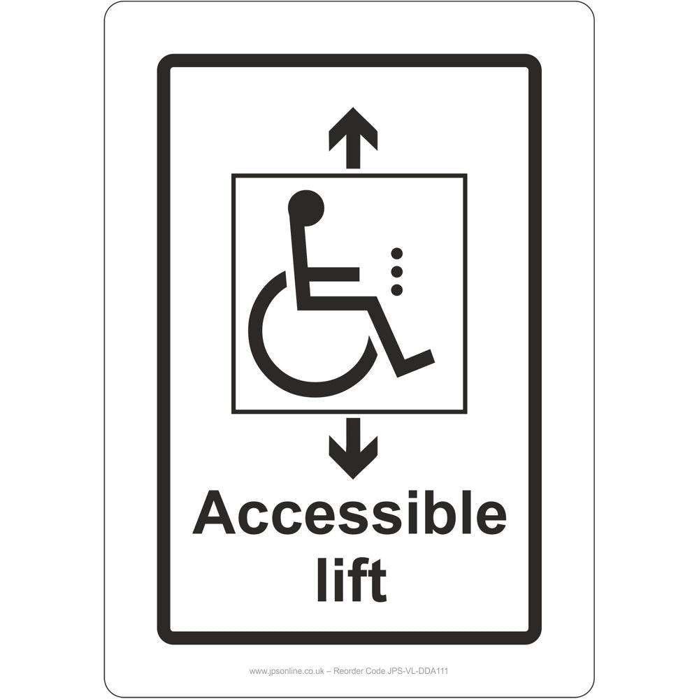 Accessible Lift Sign – JPS Online Ltd