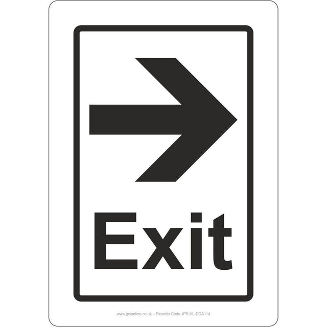 Exit Right Arrow Sign - JPS Online Ltd