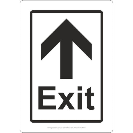 Exit Up Arrow Sign - JPS Online Ltd