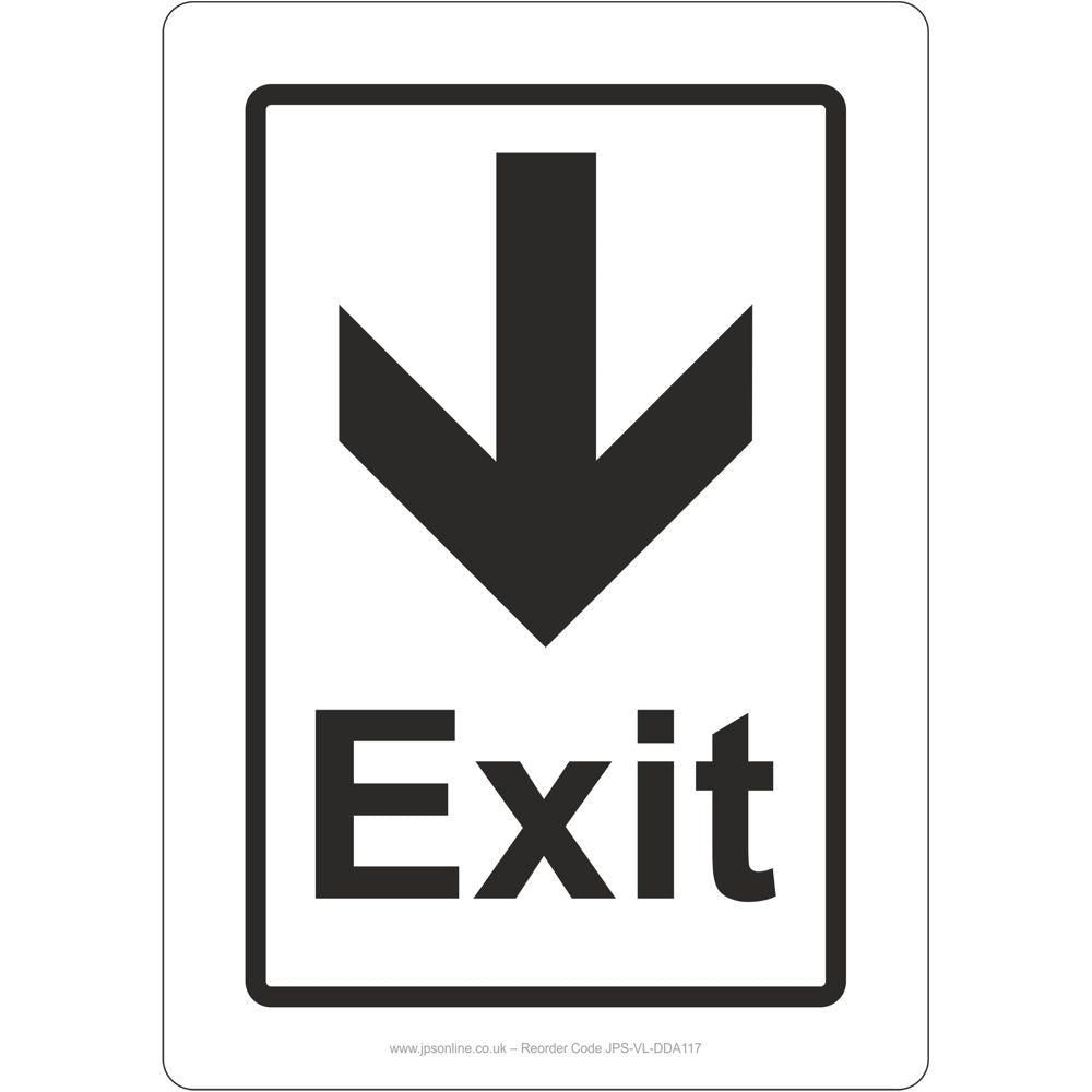 Exit Down Arrow Sign - JPS Online Ltd