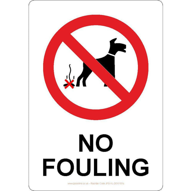 No Dog Fouling Sign - JPS Online Ltd