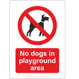 No Dogs In Playground Area Sign - JPS Online Ltd