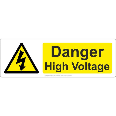 Danger High Voltage Sign - JPS Online Ltd