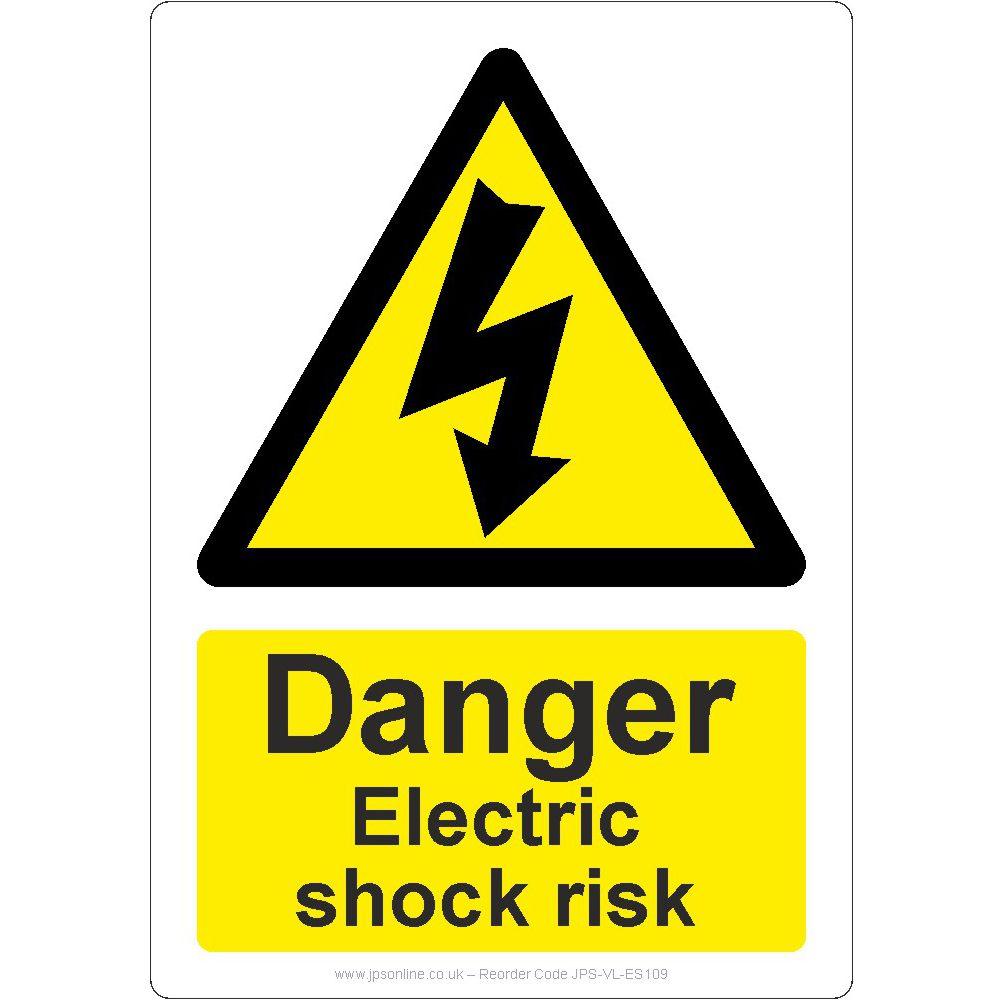 Danger Electric Shock Risk Sign - JPS Online Ltd