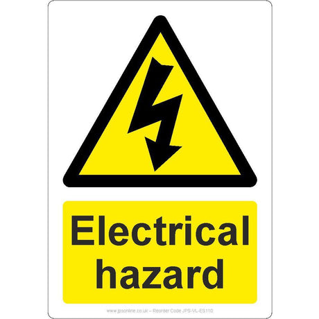 Electrical Hazard Sign - JPS Online Ltd