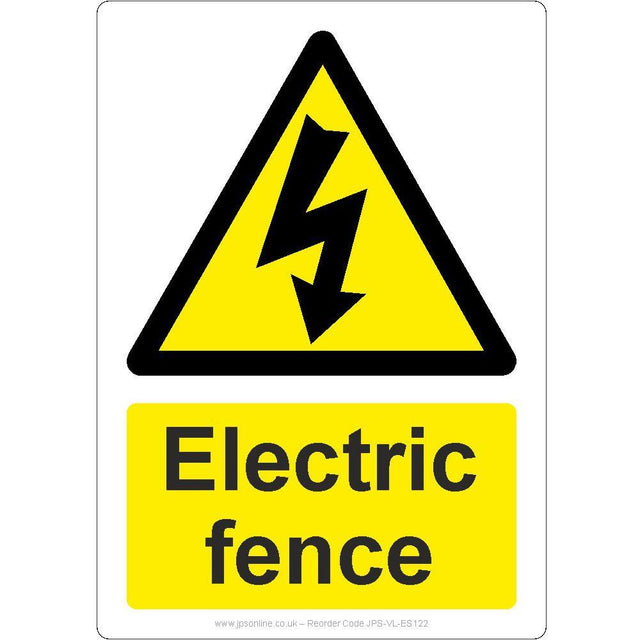 Electric Fence Sign - JPS Online Ltd