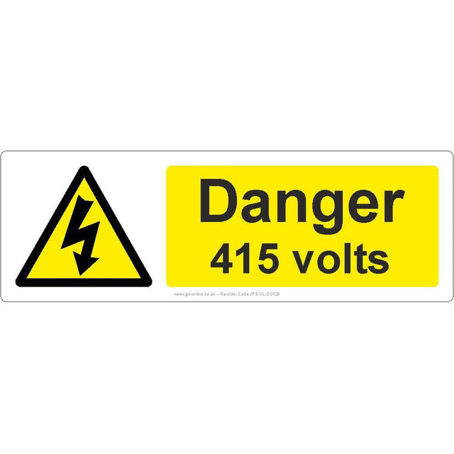 Danger 415 Volts Sign - JPS Online Ltd