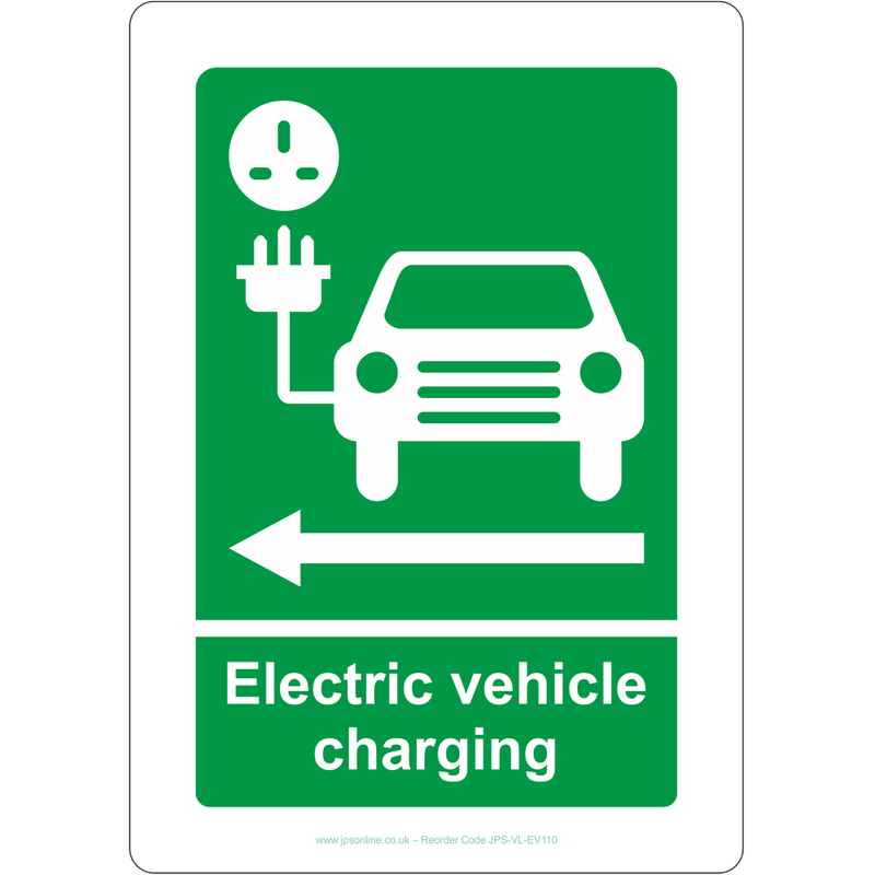 Electric Vehicle Charging Arrow Left Sign – JPS Online Ltd
