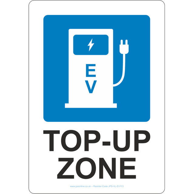 EV Top-Up Zone Sign - JPS Online Ltd