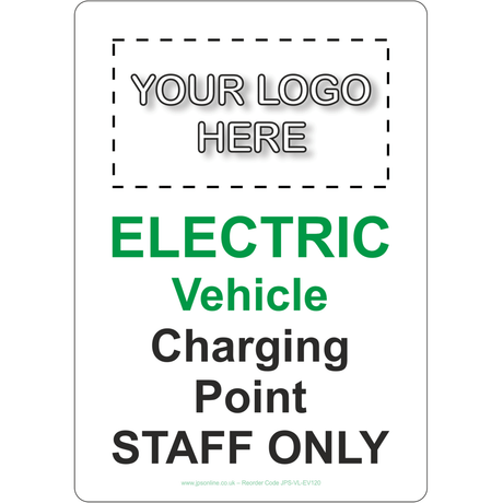 Your Logo Electric Vehicle Charging Point Staff Only Sign - JPS Online Ltd