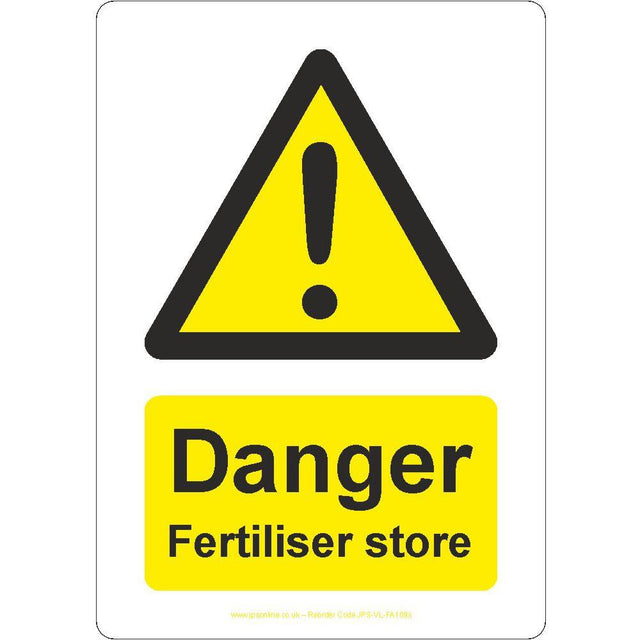 Danger Fertiliser Store Sign - JPS Online Ltd