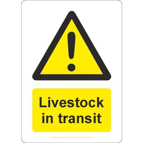 Livestock In Transit Sign - JPS Online Ltd