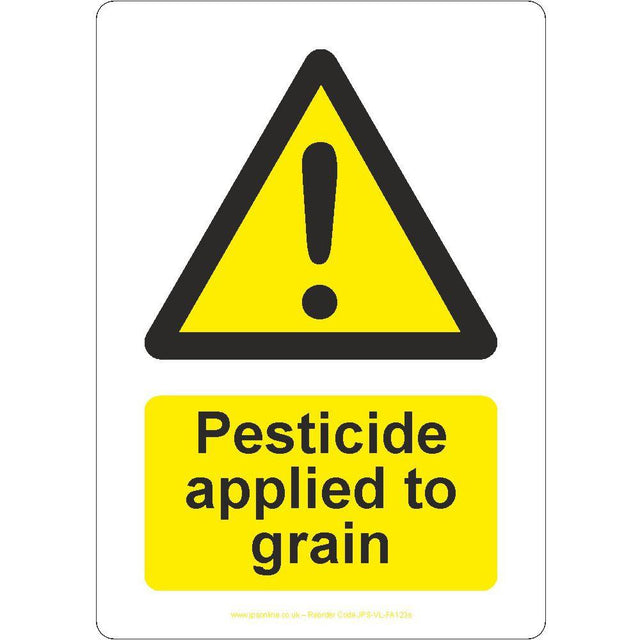 Pesticide Applied To Grain Sign - JPS Online Ltd