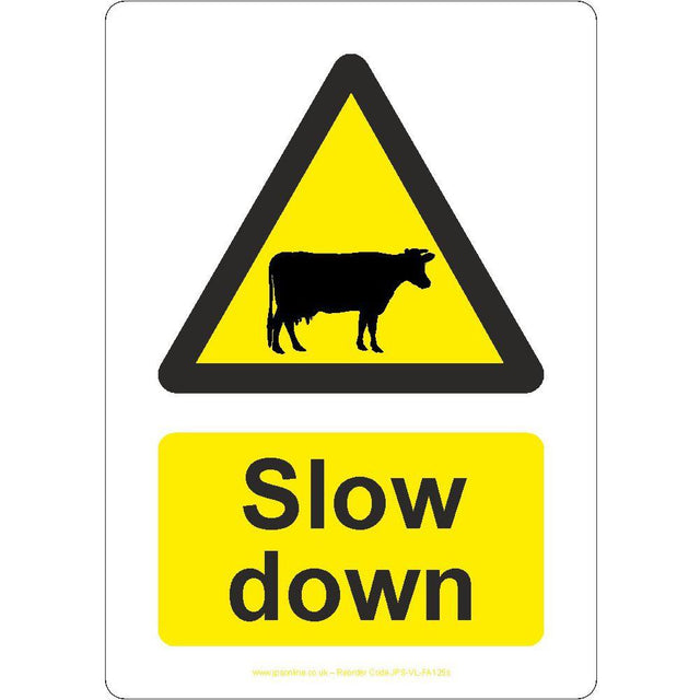 Slow Down Cattle Sign - JPS Online Ltd