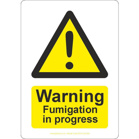 Warning Fumigation In Progress Sign - JPS Online Ltd