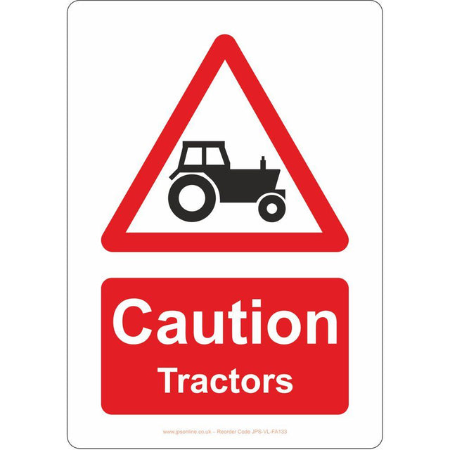 Caution Tractors Sign - JPS Online Ltd