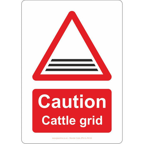 Caution Cattle Grid Sign - JPS Online Ltd