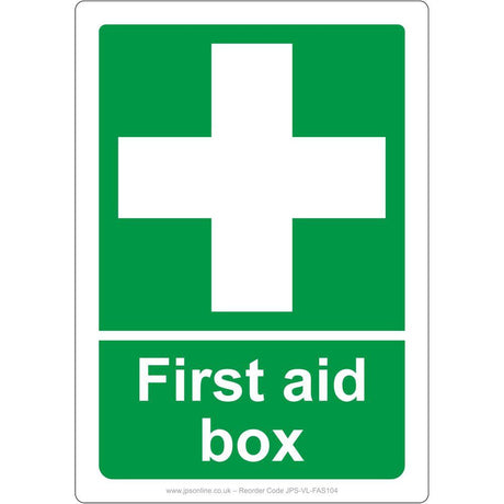 First Aid Box Sign - JPS Online Ltd