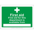First Aid For This Department Is Available From Sign - JPS Online Ltd