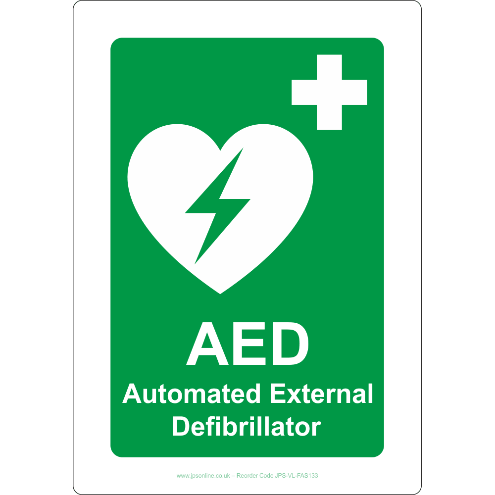 AED Automated External Defibrillator Sign - JPS Online Ltd