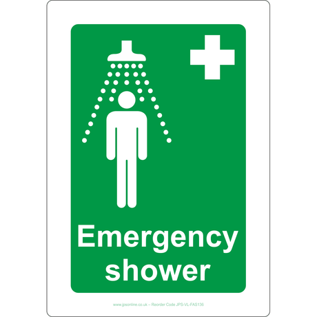 Emergency Shower Sign - JPS Online Ltd