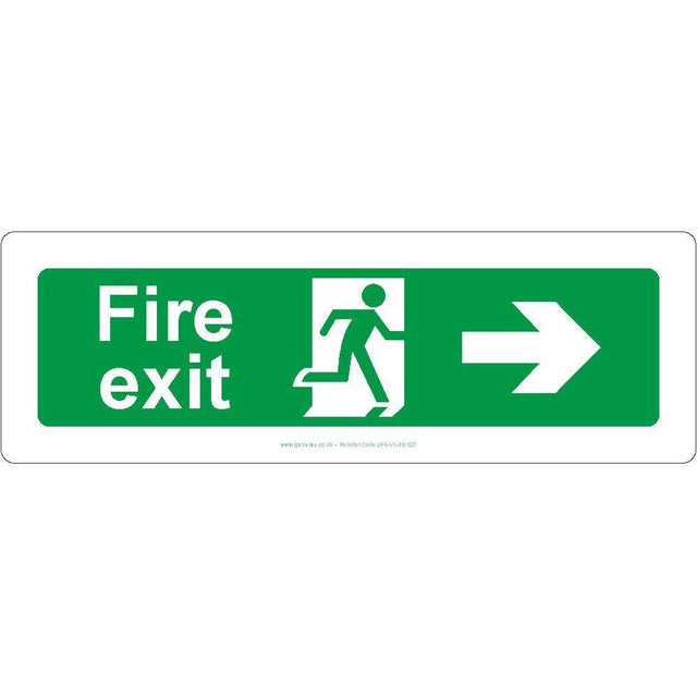 Fire Exit Arrow Right Sign - JPS Online Ltd