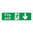 Fire Exit Arrow Down Sign - JPS Online Ltd