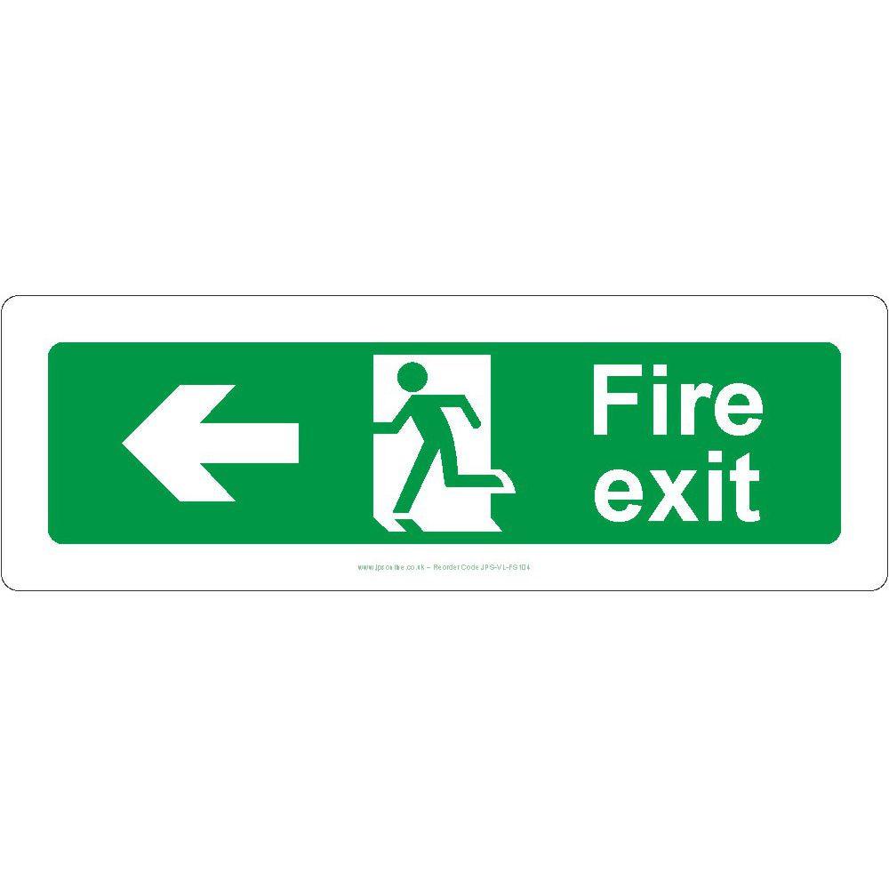 Fire Exit Arrow Left Sign - JPS Online Ltd