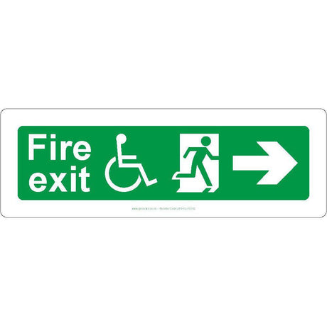 Fire Exit Arrow Right Sign - JPS Online Ltd