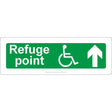 Refuge Point Arrow Up Sign - JPS Online Ltd