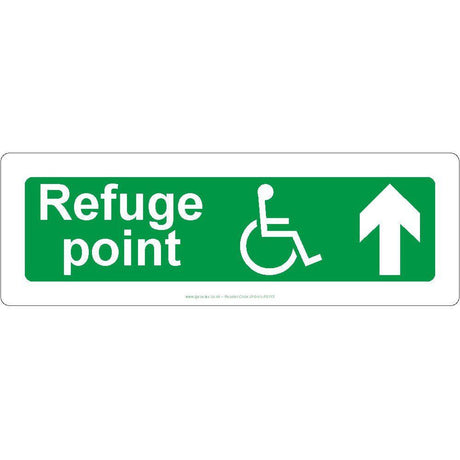 Refuge Point Arrow Up Sign - JPS Online Ltd