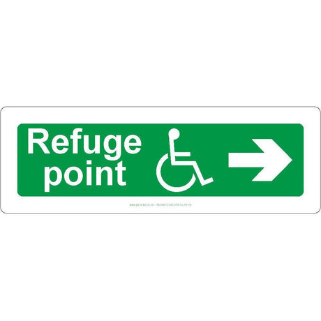 Refuge Point Arrow Right Sign - JPS Online Ltd