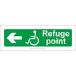 Refuge Point Arrow Left Sign - JPS Online Ltd