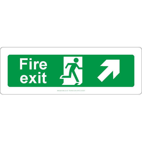 Fire Exit Up/Right Arrow Sign - JPS Online Ltd