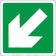Fire Exit with Diagonal Arrow Sign - JPS Online Ltd