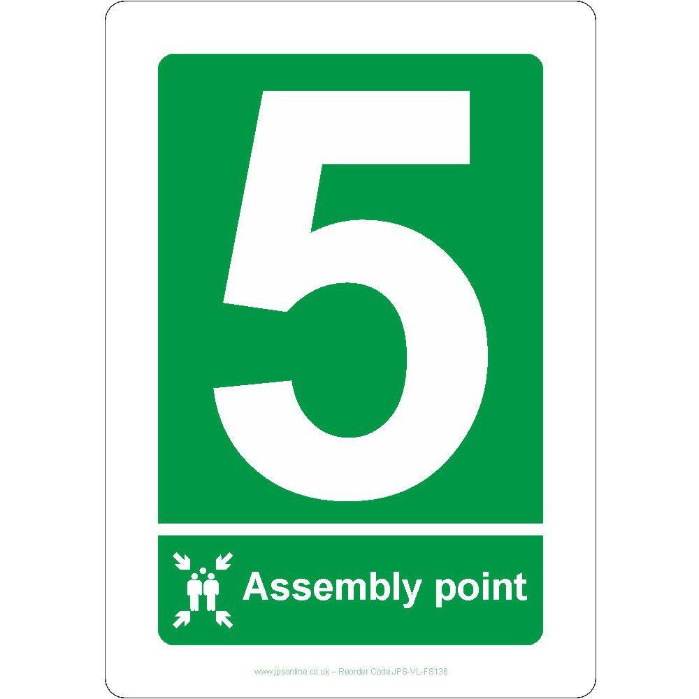 Module 5 Sign Assembly Point '5' Sign – JPS Online Ltd