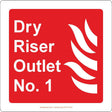 Dry Riser Outlet No. 1 Sign - JPS Online Ltd